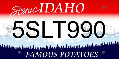 5SLT990 Idaho License Plate
