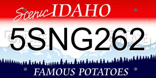 5SNG262 Idaho License Plate