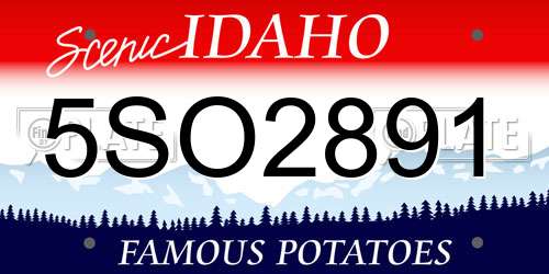 5SO2891 Idaho License Plate