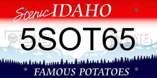 5SOT65 Idaho License Plate