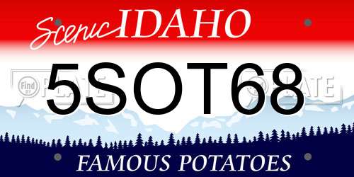 5SOT68 Idaho License Plate