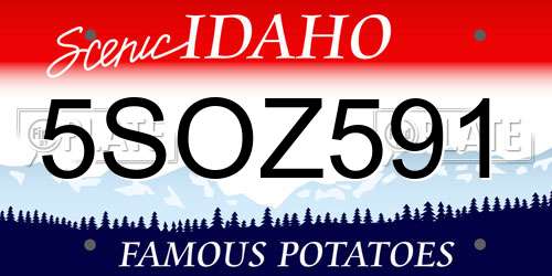 5SOZ591 Idaho License Plate