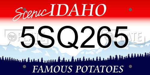 5SQ265 Idaho License Plate