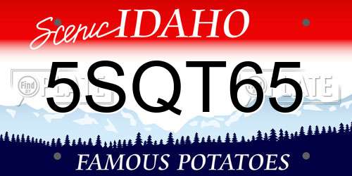 5SQT65 Idaho License Plate