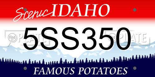 5SS350 Idaho License Plate