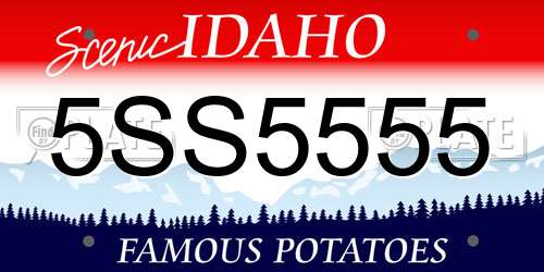 5SS5555 Idaho License Plate