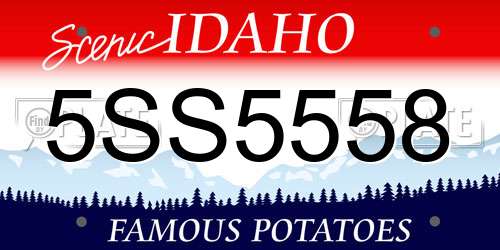 5SS5558 Idaho License Plate