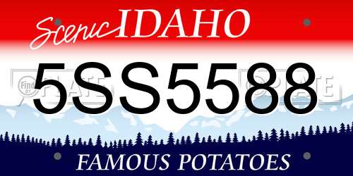 5SS5588 Idaho License Plate