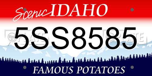 5SS8585 Idaho License Plate