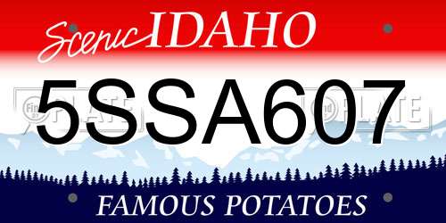 5SSA607 Idaho License Plate
