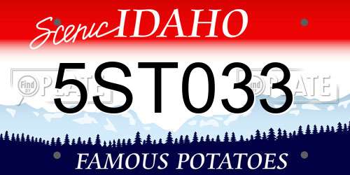 5ST033 Idaho License Plate