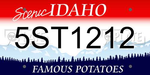 5ST1212 Idaho License Plate