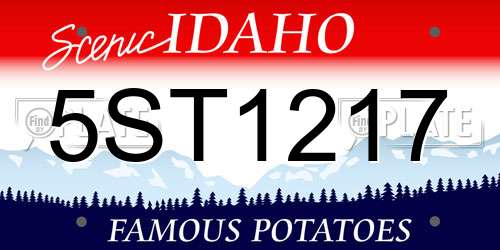 5ST1217 Idaho License Plate