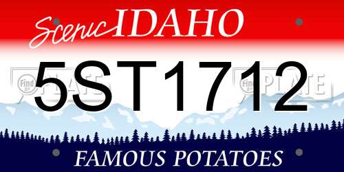 5ST1712 Idaho License Plate