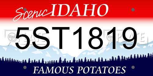 5ST1819 Idaho License Plate