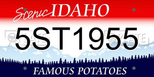 5ST1955 Idaho License Plate