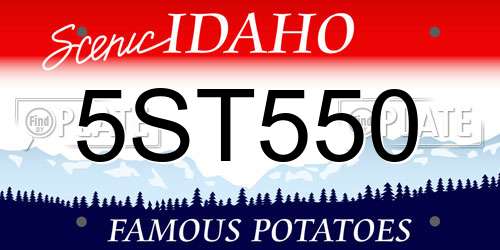 5ST550 Idaho License Plate