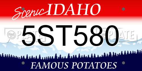 5ST580 Idaho License Plate