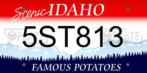 5ST813 Idaho License Plate