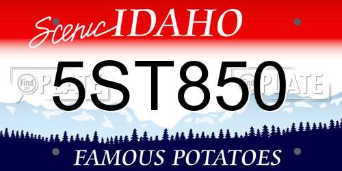 5ST850 Idaho License Plate