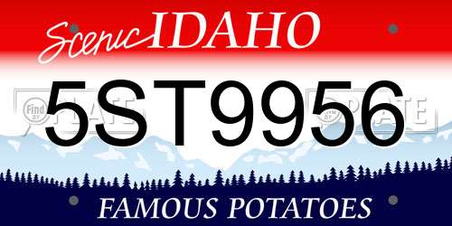 5ST9956 Idaho License Plate