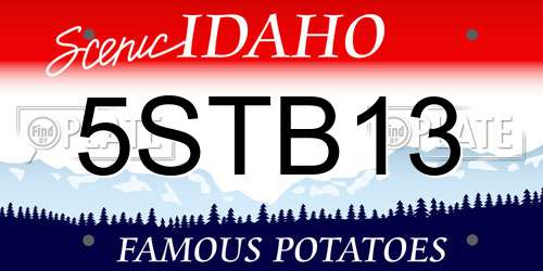 5STB13 Idaho License Plate