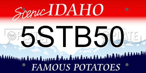 5STB50 Idaho License Plate