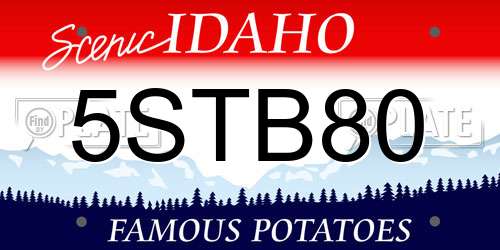 5STB80 Idaho License Plate