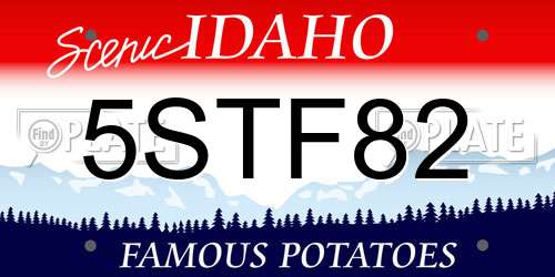 5STF82 Idaho License Plate