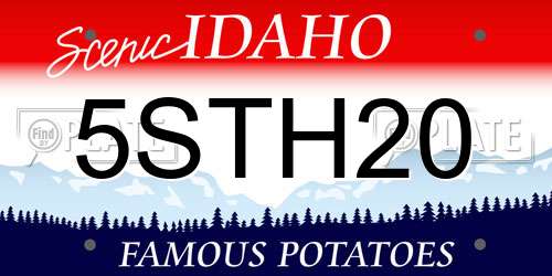5STH20 Idaho License Plate