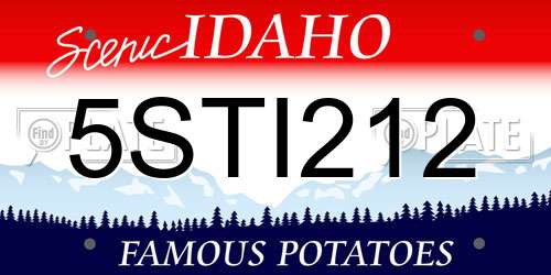 5STI212 Idaho License Plate