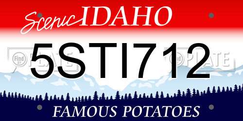 5STI712 Idaho License Plate