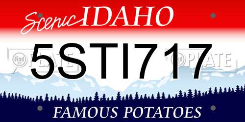 5STI717 Idaho License Plate