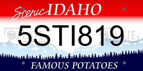 5STI819 Idaho License Plate