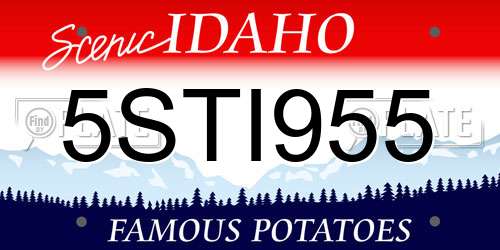 5STI955 Idaho License Plate