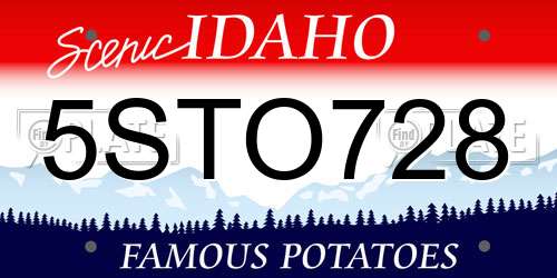 5STO728 Idaho License Plate