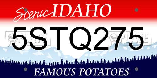 5STQ275 Idaho License Plate