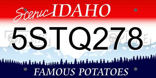 5STQ278 Idaho License Plate