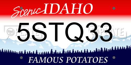 5STQ33 Idaho License Plate