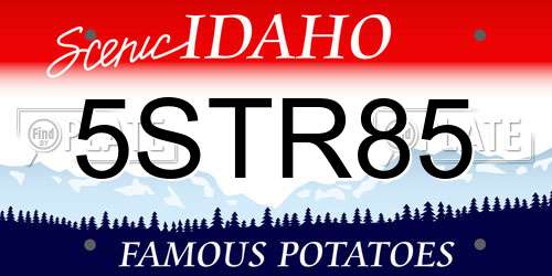 5STR85 Idaho License Plate