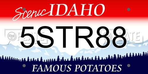5STR88 Idaho License Plate