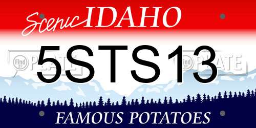 5STS13 Idaho License Plate