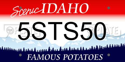 5STS50 Idaho License Plate