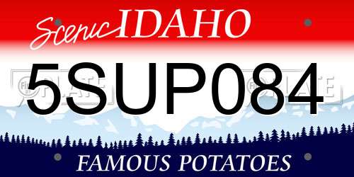 5SUP084 Idaho License Plate