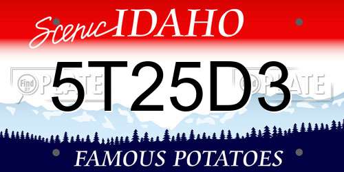 5T25D3 Idaho License Plate