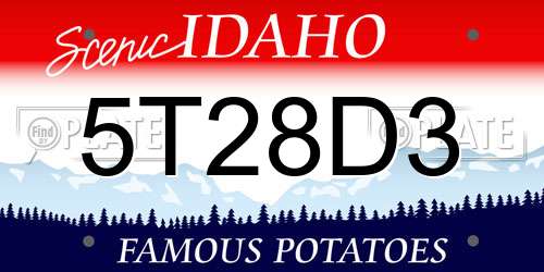 5T28D3 Idaho License Plate