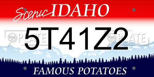 5T41Z2 Idaho License Plate