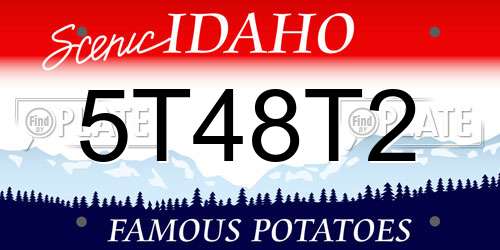 5T48T2 Idaho License Plate