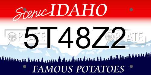 5T48Z2 Idaho License Plate