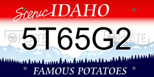 5T65G2 Idaho License Plate